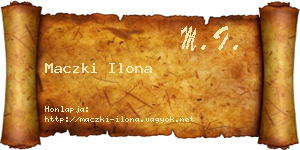 Maczki Ilona névjegykártya